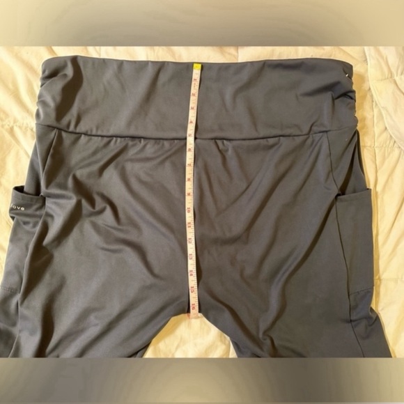 Ruched Waist Leggings - 3XP/3X - Gray -MIND BODY LOVE- Yoga, Workout, Exercise - Picture 10 of 14